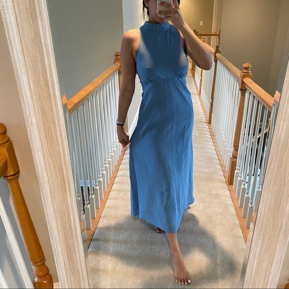 ZARA RUSTIC HALTER NECK DRESS - Picture 2 of 10